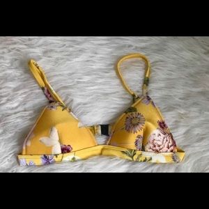NEW Yellow Floral TRIANGL Bikini Top Sz.S